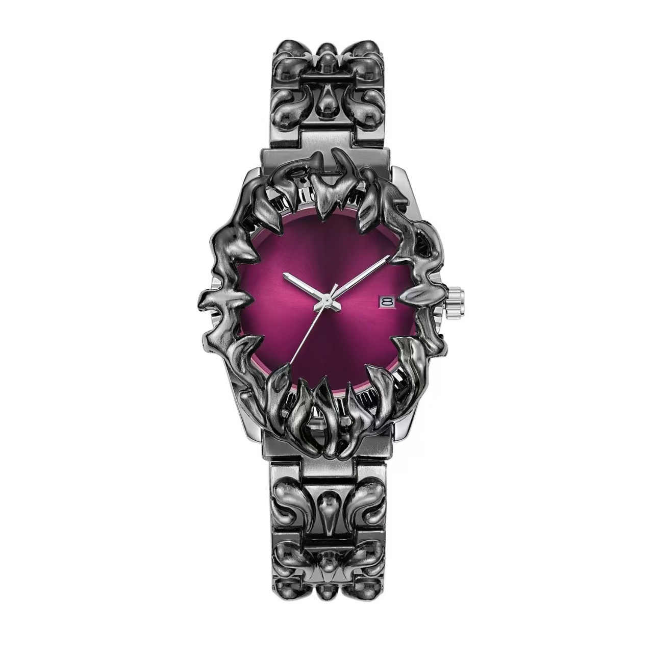 gothic thorn sculpted quartz watch y2k spiked statement watch, 4 colors gothic thorn sculpted quartz watch y2k spiked statement watch, 4 colors