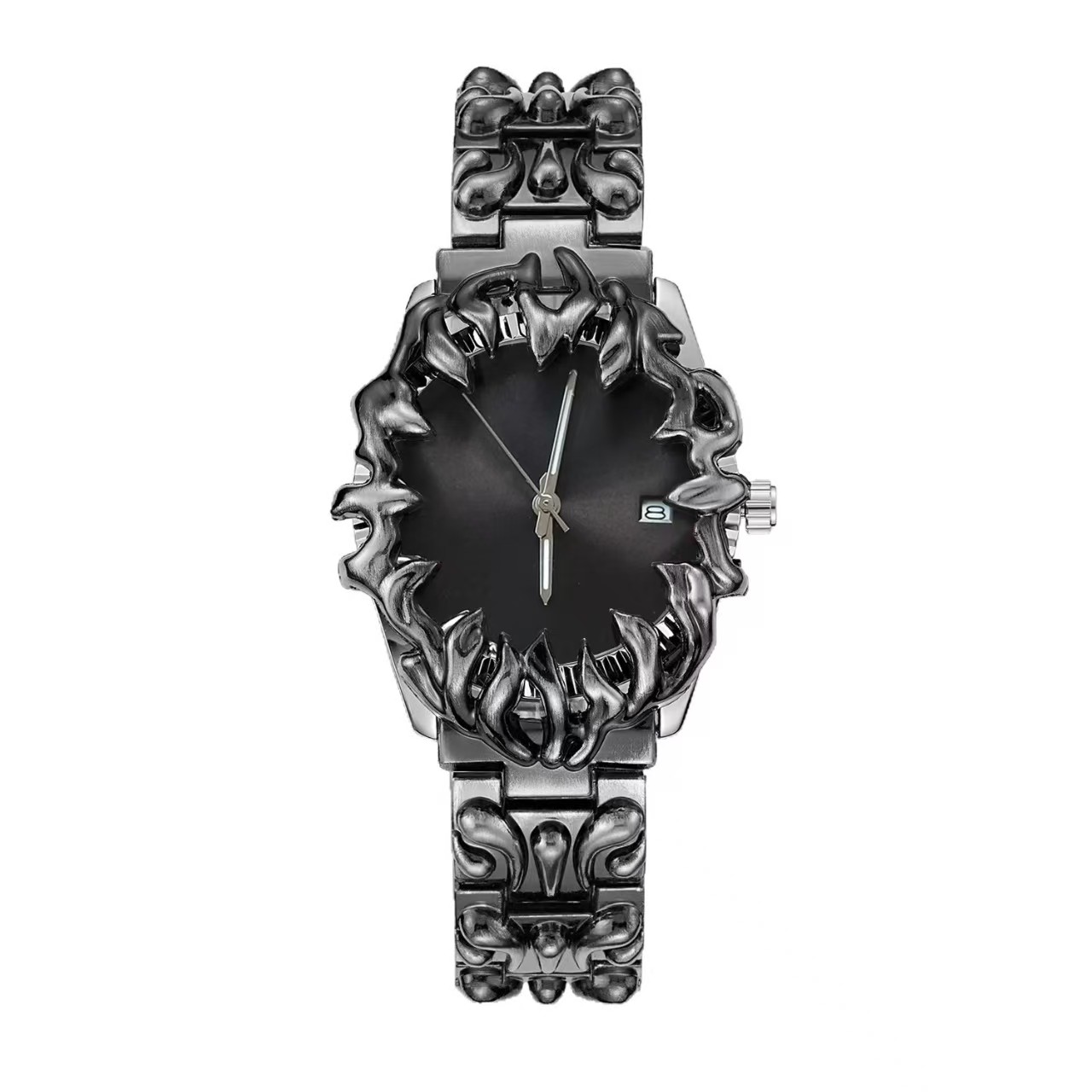 gothic thorn sculpted quartz watch y2k spiked statement watch, 4 colors gothic thorn sculpted quartz watch y2k spiked statement watch, 4 colors