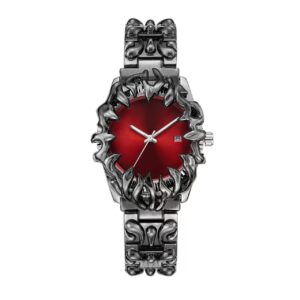 gothic thorn sculpted quartz watch y2k spiked statement watch, 4 colors