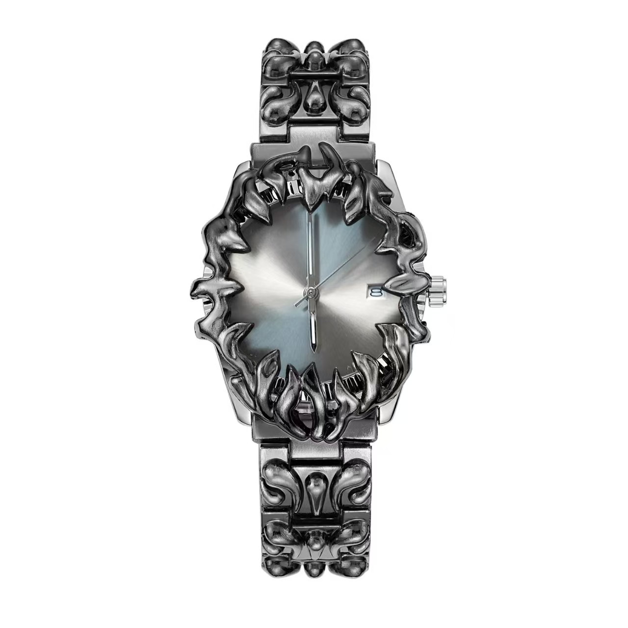 gothic thorn sculpted quartz watch y2k spiked statement watch, 4 colors gothic thorn sculpted quartz watch y2k spiked statement watch, 4 colors