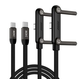 240w fast charging foldable phone stand data cable type c interface charging cable fast charging gaming data charging cable triple pd
