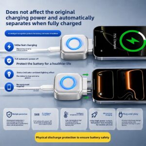 140w ai smart full‑charge separator, physical auto‑eject when full, usb‑c overcharge protector for phone laptop