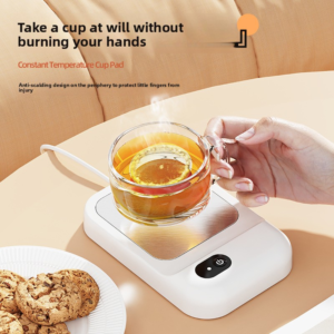thermostatic mug warmer, quick‑heating cup heating coaster for office & dorm, constant temperature drink heater pad