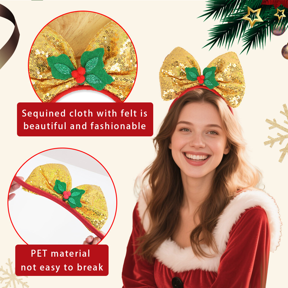 Christmas Glitter Headband detail image 8