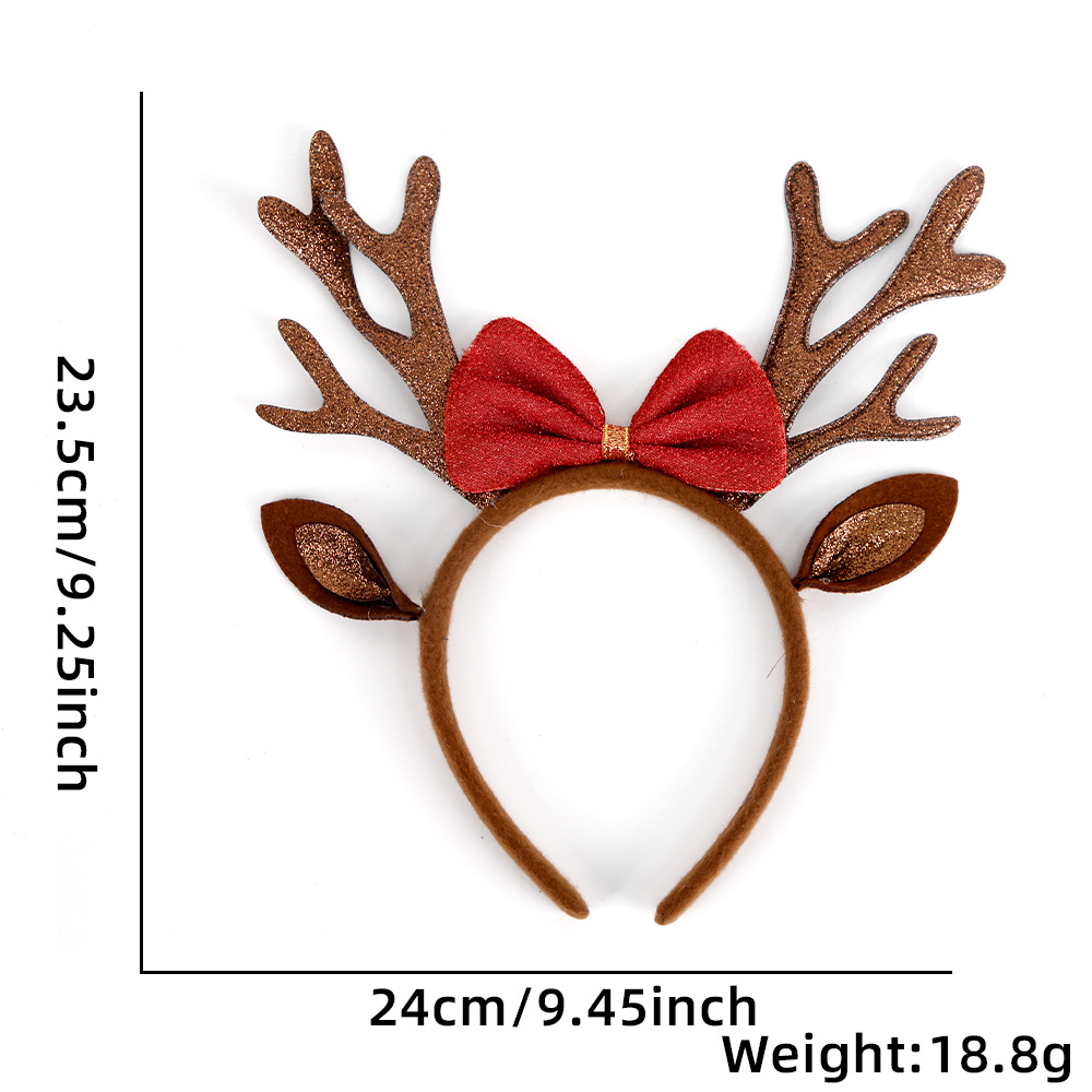 Christmas Glitter Felt Reindeer Hair Clip detail image 8