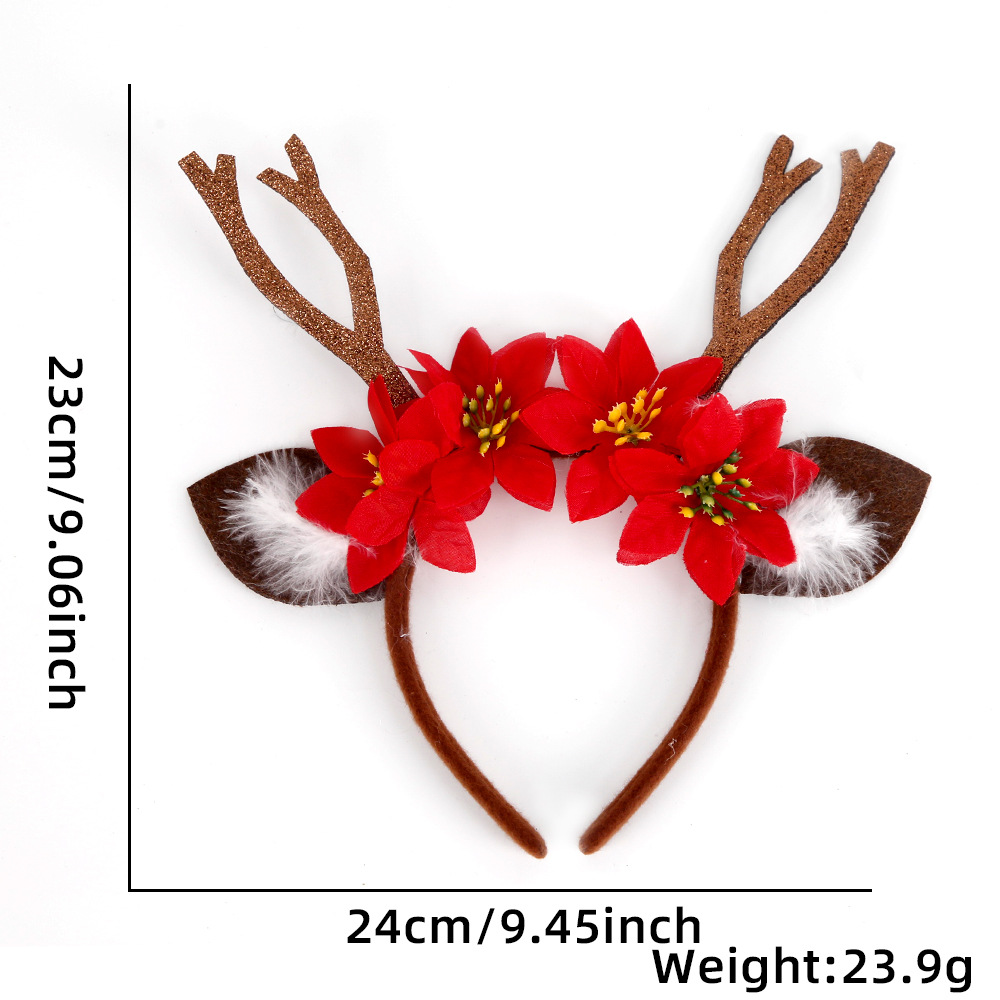 Christmas Glitter Felt Reindeer Hair Clip detail image 9