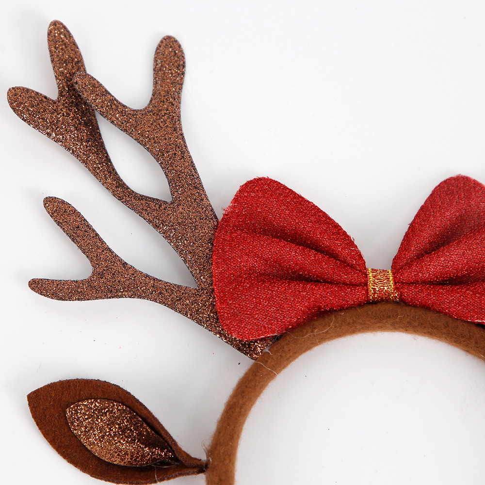 Christmas Glitter Felt Reindeer Hair Clip detail image 7