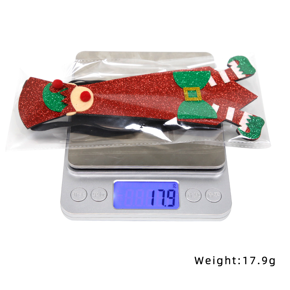 Christmas Felt Reindeer Snowman Party Necktie detail image 14