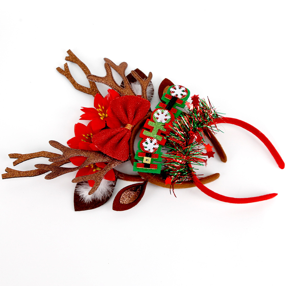 Christmas Glitter Felt Reindeer Hair Clip detail image 11