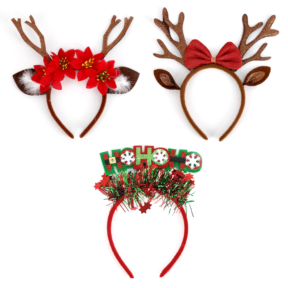 Christmas Glitter Felt Reindeer Hair Clip detail image 6