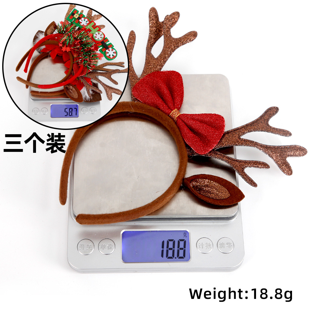 Christmas Glitter Felt Reindeer Hair Clip detail image 15